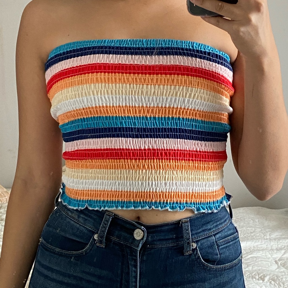 Rainbow tube top